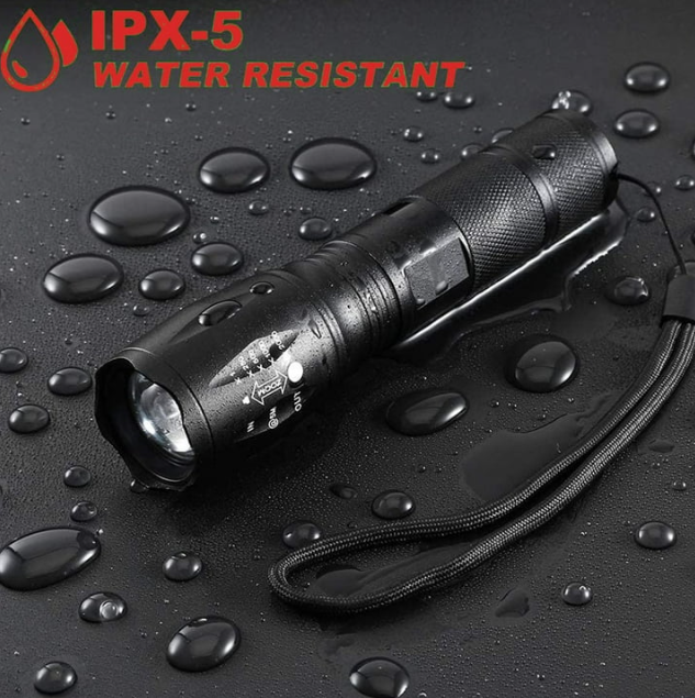 2-Pack Tactical LED Flashlights – 5 Modes, Waterproof, Zoomable