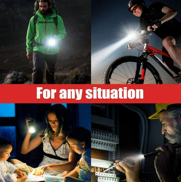 2-Pack Tactical LED Flashlights – 5 Modes, Waterproof, Zoomable